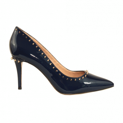 Dawn Blue Studded Court Shoes