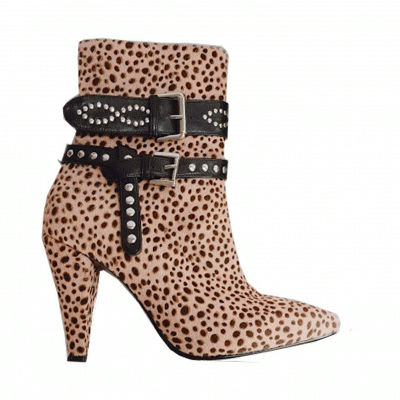 Tanya Cheetah Print Calf Boots
