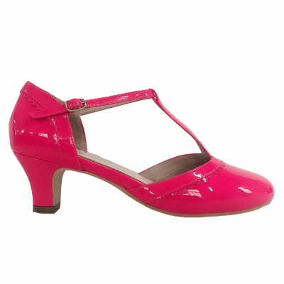 Carol Hot Pink Patent Leather Court Shoes 