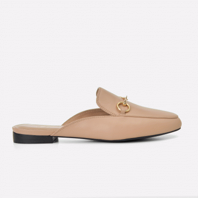 Nude Backless Loafers